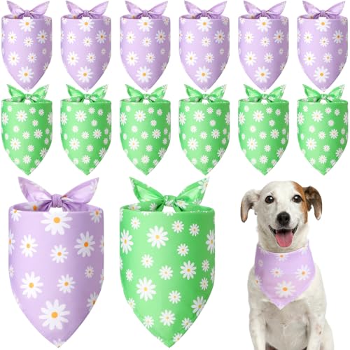 Weewooday Hundehalstücher mit Blumenmuster, Gänseblümchen, Halstücher für Hunde, Haustier, Halstuch, Lätzchen für Welpen, kleine, mittelgroße und große Haustiere, Kostüm-Zubehör, 12 Stück Weewooday Hundehalstücher mit Blumenmuster, Gänseblümchen, Halstücher für Hunde, Haustier, Halstuch, Lätzchen für Welpen, kleine, mittelgroße und große Haustiere, Kostüm-Zubehör, 12 Stück von Weewooday