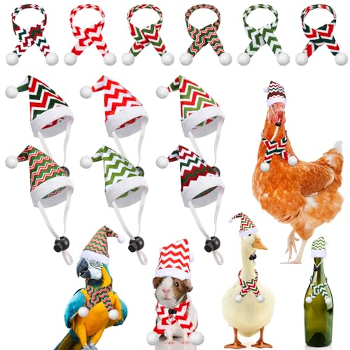 Weewooday Mini-Weihnachtsmütze für Haustiere, Weihnachtsmannmütze, Schal, Set für Erwachsene, kleine Tiere, mit verstellbarem Kinnriemen, für Huhn, Katze, Hund, Hamster, Meerschweinchen, Geschenk Weewooday Mini-Weihnachtsmütze für Haustiere, Weihnachtsmannmütze, Schal, Set für Erwachsene, kleine Tiere, mit verstellbarem Kinnriemen, für Huhn, Katze, Hund, Hamster, Meerschweinchen, Geschenk von Weewooday
