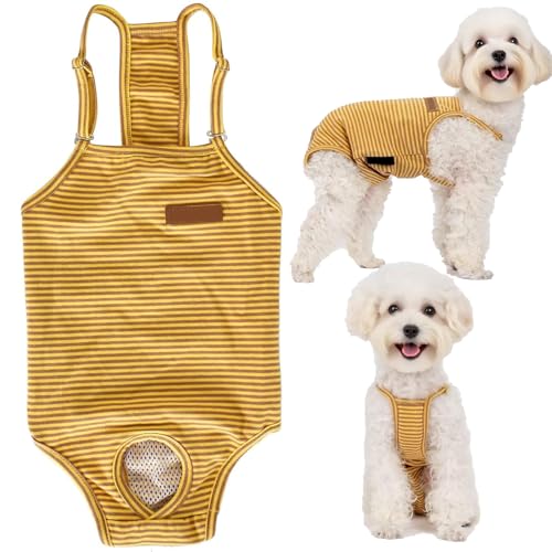 Hundewindeln Wiederverwendbar für Hündinnen – Waschbare Damenbinden Höschen – Anti-Rüden Schutzhose & Sicherheitshöschen für Hündinnen – Verstellbare Öko-Windelhose (L) von Wefaly