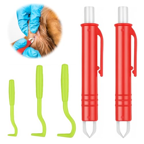 Wefaly Zeckenzange für Hunde Katze Kinder, 3er Set Zeckenhaken und 2er Set Zeckenpinzetten Einfach zu Bedienen Einfacher und Sicherer Zeckenentferner für Haustier und Menschen (Rot) Wefaly Zeckenzange für Hunde Katze Kinder, 3er Set Zeckenhaken und 2er Set Zeckenpinzetten Einfach zu Bedienen Einfacher und Sicherer Zeckenentferner für Haustier und Menschen (Rot) von Wefaly