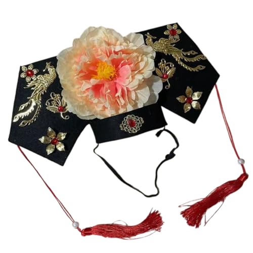 Anspruchsvolle Queenly Haarschmuck, einzigartige ethnische Kopfbedeckung, Quasten, Kopfbedeckung, Abendkleid, Haar-Accessoire von Wegiwuca