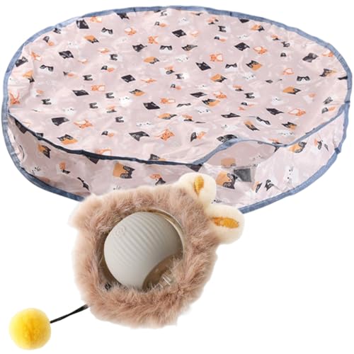 Wegiwuca Automatisch bewegliches Katzenspielzeug-Set mit doppellagigen Bezügen, waschbare Matten für Haustiere Wegiwuca Automatisch bewegliches Katzenspielzeug-Set mit doppellagigen Bezügen, waschbare Matten für Haustiere von Wegiwuca