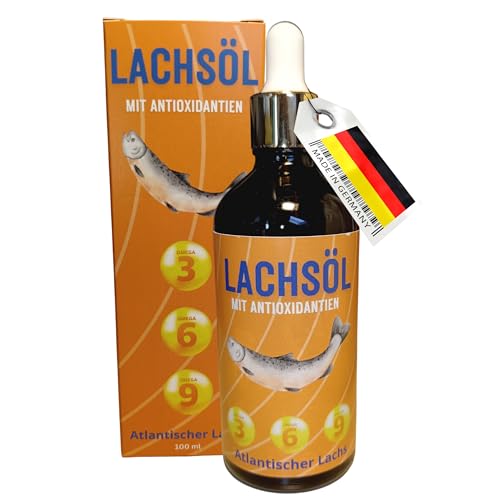 Das atlantische Lachsöl für Katzen & Hunde mit Antioxidantien Omega 3-6-9 für EIN Starkes Imunsystem und glänzendes Fell WeicherKatzenhimmel 100ml von Weicher Katzenhimmel