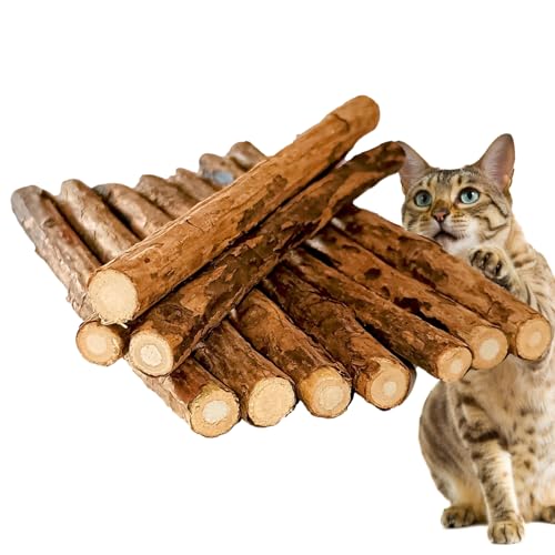 Katzenhimmel 10 Stück Set Matatabi-Katzenminze Sticks - Natürliche Zahnpflege und Spielspaß für Deine Katze Kauholz hochwertige Qualität von Weicher Katzenhimmel