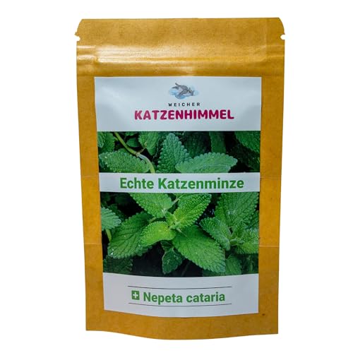 Katzenminze Probierbeutel 12g Bio 100% natürlich aus Frankreich - Katzenspielzeug & Katzengras | Nepeta Cataria Catnip von Weicher Katzenhimmel