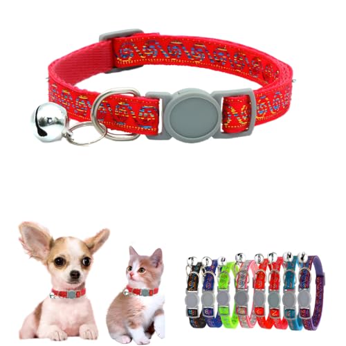 Halsband mit Glöckchen für kleine Hunde, Welpenhalsband, Mädchen, Sicherheitsschnalle, weiches Nylon, verstellbar, für XXS / XS / kleine Haustiere, Katzen, Hunde, Tierstreu, klein, Halsumfang 19,1–32 Halsband mit Glöckchen für kleine Hunde, Welpenhalsband, Mädchen, Sicherheitsschnalle, weiches Nylon, verstellbar, für XXS / XS / kleine Haustiere, Katzen, Hunde, Tierstreu, klein, Halsumfang 19,1–32 von WeimoMonkey