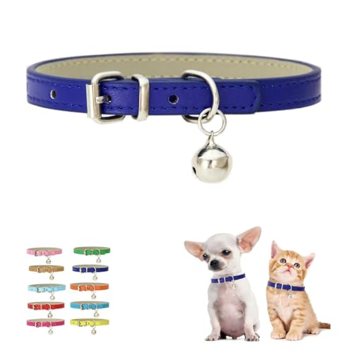 Hundehalsband, Glocken für kleine Hunde, Welpenhalsbänder, Jungen, Katze, Glockenhalsband, weiches Kunstleder, verstellbar, für XXS, XS, kleine Haustiere, Hunde, Tierstreu, winziges Kätzchen, Hundehalsband, Glocken für kleine Hunde, Welpenhalsbänder, Jungen, Katze, Glockenhalsband, weiches Kunstleder, verstellbar, für XXS, XS, kleine Haustiere, Hunde, Tierstreu, winziges Kätzchen, von WeimoMonkey