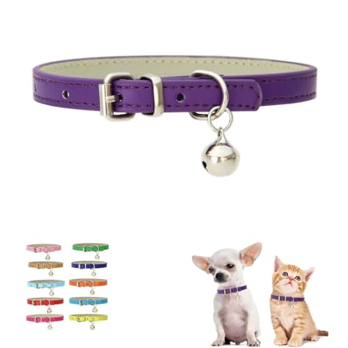 Hundehalsband, Glöckchen für kleine Hunde, Glöckchenhalsband für Katzen, Welpenhalsband, Mädchen, Kunstleder, PU-Leder, verstellbar, für XXS, S, kleine Haustiere, Hunde, Tiere, Kätzchen, Streu, kleine Hundehalsband, Glöckchen für kleine Hunde, Glöckchenhalsband für Katzen, Welpenhalsband, Mädchen, Kunstleder, PU-Leder, verstellbar, für XXS, S, kleine Haustiere, Hunde, Tiere, Kätzchen, Streu, kleine von WeimoMonkey