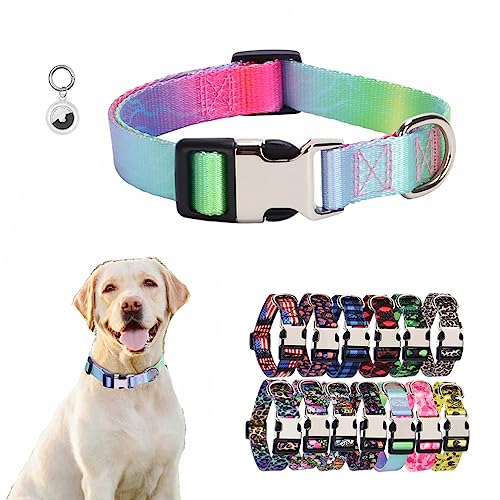 Hundehalsband, Metallschnalle, langlebig, weich, niedlich, Schnellverschluss, für Welpen, Haustiere, Katzen, verstellbar, für XS, S, M, L, XL, Mädchen, Jungen, Rosa, Blau, L von WeimoMonkey