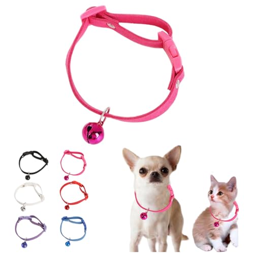 Hundehalsband mit Glöckchen, Größe XXS für Mädchen, Katzenhalsbänder mit Glöckchen, für XXS, XS, kleine Hündinnen, Haustier, Kätzchen, Tier, Hot Pink Hundehalsband mit Glöckchen, Größe XXS für Mädchen, Katzenhalsbänder mit Glöckchen, für XXS, XS, kleine Hündinnen, Haustier, Kätzchen, Tier, Hot Pink von WeimoMonkey