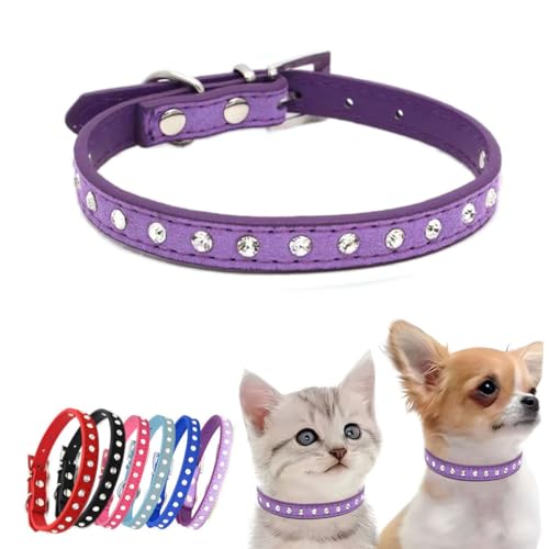 Hundehalsband mit Strasssteinen, glitzernd, weich, glitzernd, Kristall, Diamanten, für Welpen, Katzen, Kätzchen, Haustier-Halsbänder, verstellbar für XS, kleine, mittelgroße Rassen, Mädchen, Jungen, Hundehalsband mit Strasssteinen, glitzernd, weich, glitzernd, Kristall, Diamanten, für Welpen, Katzen, Kätzchen, Haustier-Halsbänder, verstellbar für XS, kleine, mittelgroße Rassen, Mädchen, Jungen, von WeimoMonkey