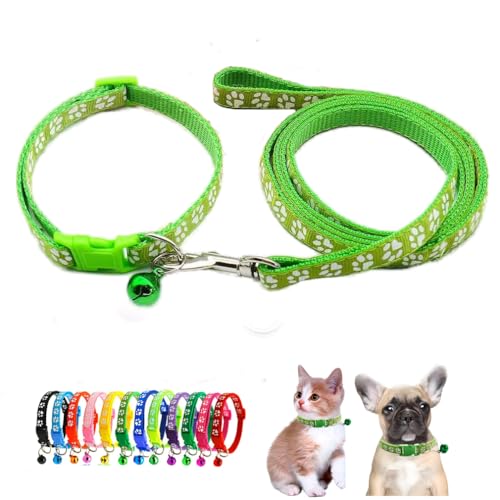 Kleine Glocke für Hundehalsband, Leine, Nylon, reflektierend, für XXS, XS, kleine Hunde, Katzen, Haustierstreu, kleines Kätzchen, Jungen, Mädchen, Hellgrün Kleine Glocke für Hundehalsband, Leine, Nylon, reflektierend, für XXS, XS, kleine Hunde, Katzen, Haustierstreu, kleines Kätzchen, Jungen, Mädchen, Hellgrün von WeimoMonkey