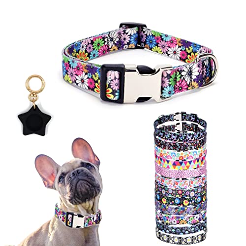 Nylon-Hundehalsband mit Metallschnalle, langlebig, weich, Schnellverschluss, verstellbar für XS, S, M, L, XL von WeimoMonkey