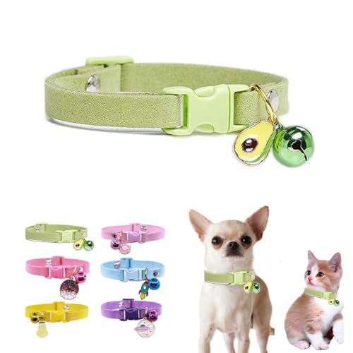 Welpenhalsband mit Glöckchen, XXS Hundehalsband für Jungen mit Glöckchen, niedliches Katzenhalsband mit Glöckchen für XXS, XS, kleine männliche Hunde, Haustier, Kätzchen, Tier, Grün, XXS Welpenhalsband mit Glöckchen, XXS Hundehalsband für Jungen mit Glöckchen, niedliches Katzenhalsband mit Glöckchen für XXS, XS, kleine männliche Hunde, Haustier, Kätzchen, Tier, Grün, XXS von WeimoMonkey