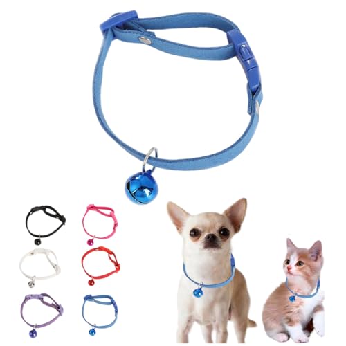 XXS Hundehalsband mit Glöckchen, Welpenhalsband für Jungen, Katzenhalsbänder mit Glöckchen für XXS, XS, kleine männliche Hunde, Haustier, Kätzchen, Tier, Blau XXS Hundehalsband mit Glöckchen, Welpenhalsband für Jungen, Katzenhalsbänder mit Glöckchen für XXS, XS, kleine männliche Hunde, Haustier, Kätzchen, Tier, Blau von WeimoMonkey