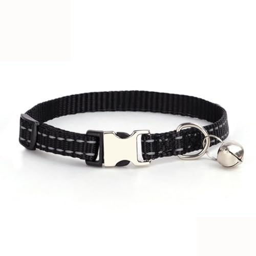 Hundehalsband für kleine Hunde mit Glöckchen, reflektierend, für Mädchen, Jungen, Nylon, Metallschnalle, Puppia, XS, XS, XXS, XS, XXS, Schwarz Hundehalsband für kleine Hunde mit Glöckchen, reflektierend, für Mädchen, Jungen, Nylon, Metallschnalle, Puppia, XS, XS, XXS, XS, XXS, Schwarz von Weimostar