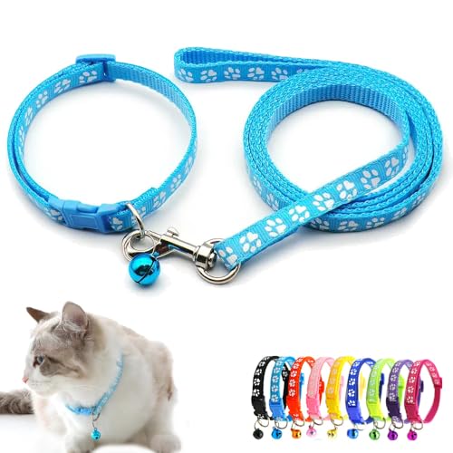 Katzenhalsband mit Glöckchen-Leine, Nylon, weich, verstellbare Schnalle, für XXS, XS, XS, XS, kleine Haustiere, Welpen, weiblich, männlich, Kätzchen, Yorkie, Teetasse, Chihuahua, Größe XS Katzenhalsband mit Glöckchen-Leine, Nylon, weich, verstellbare Schnalle, für XXS, XS, XS, XS, kleine Haustiere, Welpen, weiblich, männlich, Kätzchen, Yorkie, Teetasse, Chihuahua, Größe XS von Weimostar
