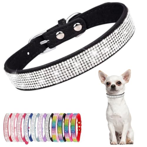 Katzenhalsband mit Strasssteinen, für Mädchen, Diamanten, für weiblich, glitzernd, niedlich, verstellbar, für XXS, XS, S, M, Jungen, Kätzchen, Prinzessin, Größe XXS Katzenhalsband mit Strasssteinen, für Mädchen, Diamanten, für weiblich, glitzernd, niedlich, verstellbar, für XXS, XS, S, M, Jungen, Kätzchen, Prinzessin, Größe XXS von Weimostar