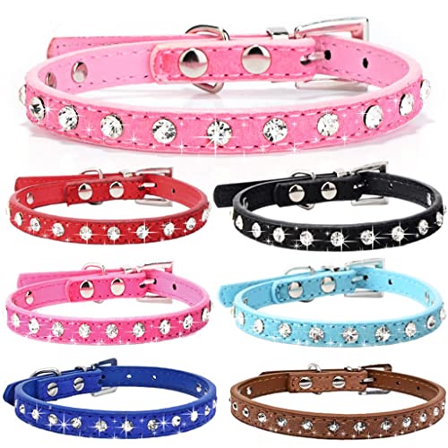 Kleine Hundehalsband, glitzernd, für Welpen, Diamant, Strass, Kristall, niedlich, kleines Haustier, Kätzchen, Halsbänder für verstellbar, Größe XS, M, L Kleine Hundehalsband, glitzernd, für Welpen, Diamant, Strass, Kristall, niedlich, kleines Haustier, Kätzchen, Halsbänder für verstellbar, Größe XS, M, L von Weimostar