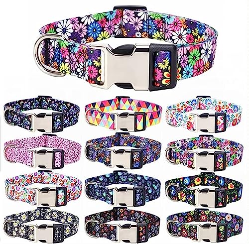 Kleines Hundehalsband, weiches Nylon, Blume, Welpen, Katze, Mädchen, Kätzchen, 3D-Druck, verstellbar, für XS, M, Jungen, weiblich, männlich, Blau, Größe XS Kleines Hundehalsband, weiches Nylon, Blume, Welpen, Katze, Mädchen, Kätzchen, 3D-Druck, verstellbar, für XS, M, Jungen, weiblich, männlich, Blau, Größe XS von Weimostar
