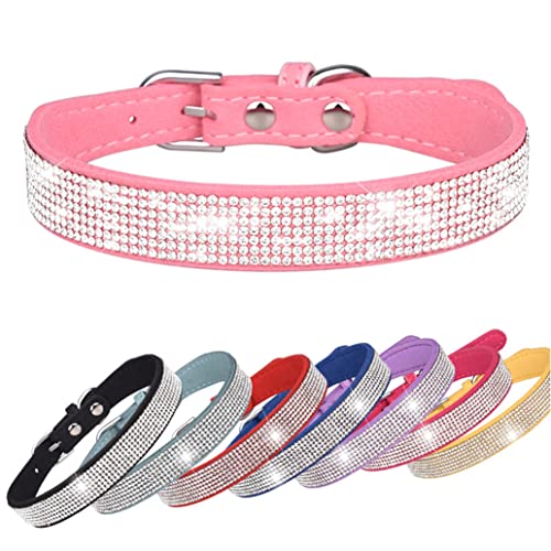 Kleines Hundehalsband für Welpen, Katzen, Diamant, glitzernd, Mädchen, Strass, niedliches kleines Haustier, Kätzchen, Senioren, verstellbar, für XS, M, L, Rot, Größe XXL Kleines Hundehalsband für Welpen, Katzen, Diamant, glitzernd, Mädchen, Strass, niedliches kleines Haustier, Kätzchen, Senioren, verstellbar, für XS, M, L, Rot, Größe XXL von Weimostar