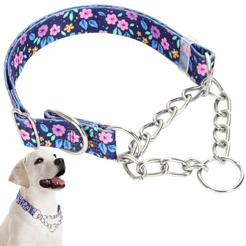 Martingale-Halsband aus Edelstahl, kein Ziehen, rutschfestes Halsband, Training, ausbruchsicher, strapazierfähig, für kleine, mittelgroße und große Hunde, Mädchen, weibliche Haustiere, violettes Martingale-Halsband aus Edelstahl, kein Ziehen, rutschfestes Halsband, Training, ausbruchsicher, strapazierfähig, für kleine, mittelgroße und große Hunde, Mädchen, weibliche Haustiere, violettes von Weimostar