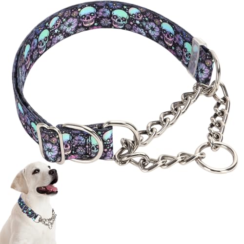 Martingale-Halsband aus Edelstahl für Hunde, kein Ziehen, rutschfestes Halsband, Training, ausbruchsicher, strapazierfähig, für kleine, mittelgroße und große Hunde, Jungen, männliches Haustier von Weimostar