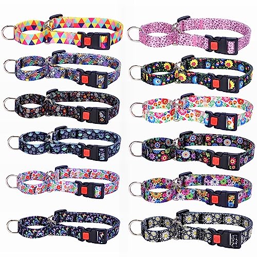Martingale Hundehalsband, verstellbar, weiches Nylon, 3D-Druck, Haustierhalsbänder für kleine, mittelgroße Jungen, Mädchen, weibliche Hunde, Spazierengehen, Training, Blume, Weiß, Größe L Martingale Hundehalsband, verstellbar, weiches Nylon, 3D-Druck, Haustierhalsbänder für kleine, mittelgroße Jungen, Mädchen, weibliche Hunde, Spazierengehen, Training, Blume, Weiß, Größe L von Weimostar