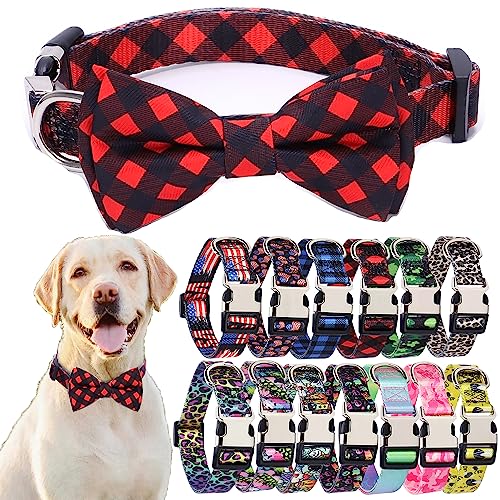 Niedliches kleines Hundehalsband und Leine, Set mit Fliege, Welpen, Katze, Fliege, verstellbar, für Mädchen, Kätzchen, XS, M, Jungen, weiblich, männlich, rosa Raster, Größe L Niedliches kleines Hundehalsband und Leine, Set mit Fliege, Welpen, Katze, Fliege, verstellbar, für Mädchen, Kätzchen, XS, M, Jungen, weiblich, männlich, rosa Raster, Größe L von Weimostar