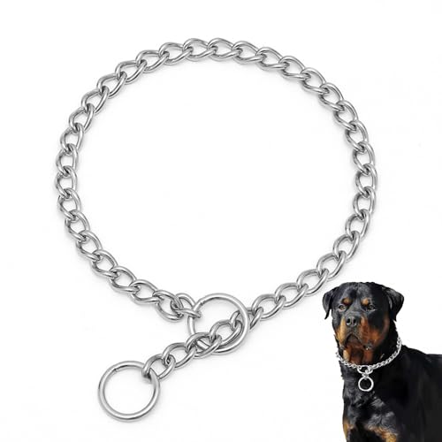 Silberfarbene Hundehalsbänder für kleine Hunde, Edelstahl, Trainings-Halsband, Slip-P-Link, Martingal-Halsbänder, Welpen-Würgekette für XXS, kleine, mittelgroße und große Hunde, XS Silberfarbene Hundehalsbänder für kleine Hunde, Edelstahl, Trainings-Halsband, Slip-P-Link, Martingal-Halsbänder, Welpen-Würgekette für XXS, kleine, mittelgroße und große Hunde, XS von Weimostar