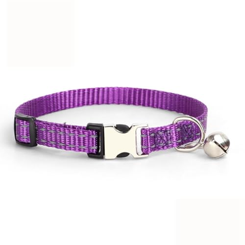 XS Katzenhalsband mit Glöckchen, für kleine Hunde mit Glöckchen, reflektierend, für Mädchen, Jungen, Nylon, Metallschnalle, Puppia, XS, XS, XS, XXS, Dunkelviolett XS Katzenhalsband mit Glöckchen, für kleine Hunde mit Glöckchen, reflektierend, für Mädchen, Jungen, Nylon, Metallschnalle, Puppia, XS, XS, XS, XXS, Dunkelviolett von Weimostar