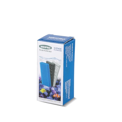 Weipro Filtermedien Set für TE-200 Aquarium Filter mit Filterschwamm, Aktivkohle und Keramikringe Pellets(TE200-S) von Weipro