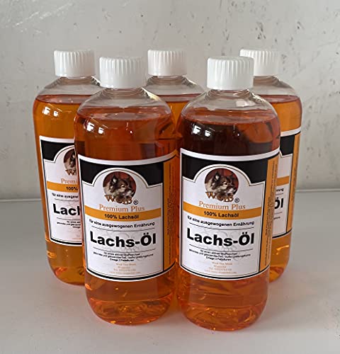 Weiß-Premium Lachs-Öl reines Fischöl für Hunde 2 x 1l von Weiß-Premium