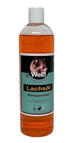 Weiß-Premium Lachs-Öl reines Fischöl für Hunde 500ml von Weiß-Premium