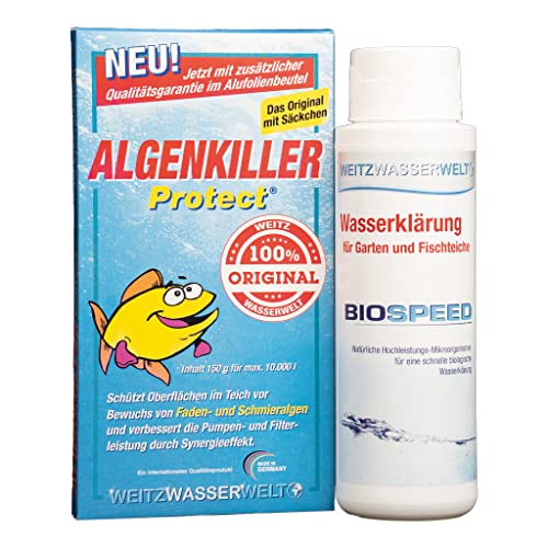 Algen im Teich! - TOP TEICHPFLEGE IM SPARSET (Sparset NM Bio Speed) von Weitz-Wasserwelt