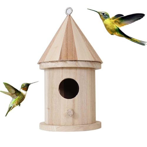 Holzen Vogelhaus Nistkasten Vogelhaus Zum Aufhängen Für Wildvögel Nistkästen Für Vögel Wetterfest Kolibrihaus Für Den Außenbereich Hängendes Vogelhause Für Garten Hinterhof Terrasse von Weldphur