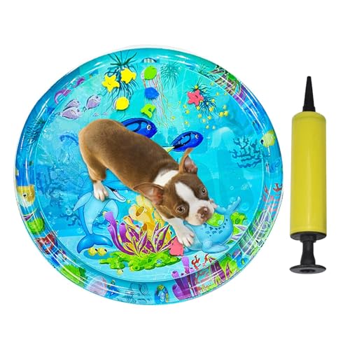 Weldphur Katzen-Wassermatte, Katzenspielzeugmatte mit Tier-Design, PVC, verdicktes aufblasbares Pad, Haustier-Anreicherung für Hunde, Wasserspiel Weldphur Katzen-Wassermatte, Katzenspielzeugmatte mit Tier-Design, PVC, verdicktes aufblasbares Pad, Haustier-Anreicherung für Hunde, Wasserspiel von Weldphur