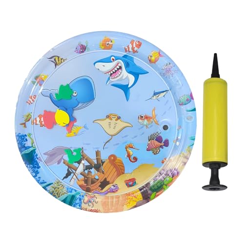 Weldphur Wassersensorische Matte Katze | Matte für Katzen mit Tierdesign | PVC verdickte aufblasbare Unterlage, Haustieranreicherung für Hunde, Wasserspiel von Weldphur