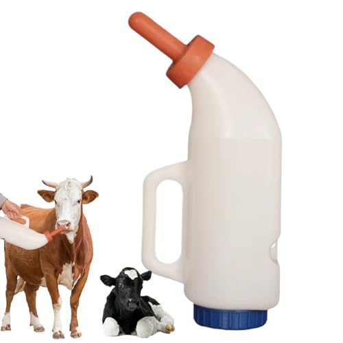 Weldphur Ziegenflaschen zum Füttern, Lammfütterungsflasche,Milchfutterflaschen mit klarer Skala - Viehmilch füttern Pflegebehälter für Kälber und andere Junge Tiere von Weldphur