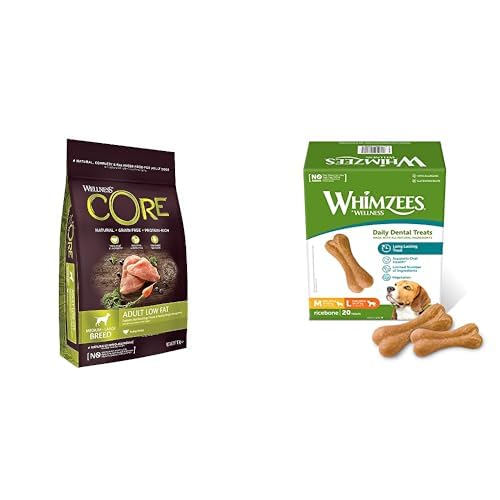 Wellness CORE Low Fat, Pute, 10 kg, Hundefutter trocken für sterilisierte oder übergewichtige Hunde, ohne Zuckerzusatz, getreidefrei, mit hohem Fleischanteil +WHIMZEES by Wellness Reisknochen 20 Stück Wellness CORE Low Fat, Pute, 10 kg, Hundefutter trocken für sterilisierte oder übergewichtige Hunde, ohne Zuckerzusatz, getreidefrei, mit hohem Fleischanteil +WHIMZEES by Wellness Reisknochen 20 Stück von Wellness CORE