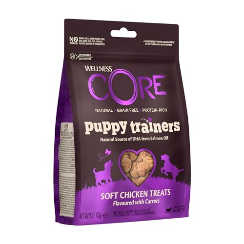 Wellness CORE Puppy Trainers, Leckerli Welpen, perfekt fürs Training, sanft, getreidefrei, fleischreich, Huhn & Karotten, 170g von Wellness CORE