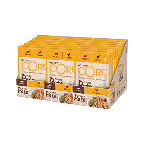 Wellness CORE Purely Paté Huhn, Pastete für Katzen, Katzenfutter nass mit hohem Fleischanteil, getreidefrei, 24 x 85 g, brand is Wellness CORE. von Wellness CORE