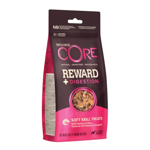 Wellness CORE Reward+ Krill, Hundeleckerli zur Belohnung, fördert eine gesunde Verdauung, weich, getreidefrei, 170g von Wellness CORE