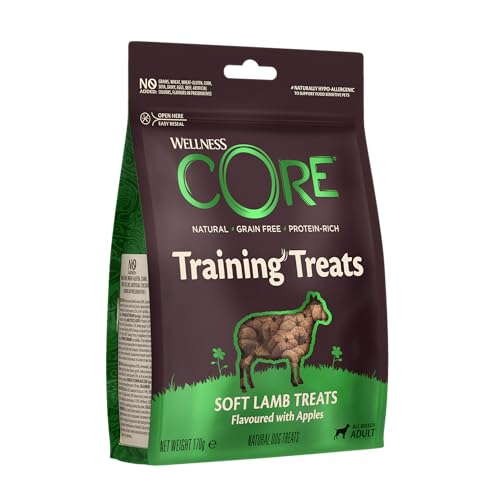 Wellness CORE Training Treats Lamm & Apfel, weiche, fleischreiche & getreidefreie Hundeleckerlis, perfekt für das Training, 170g von Wellness CORE