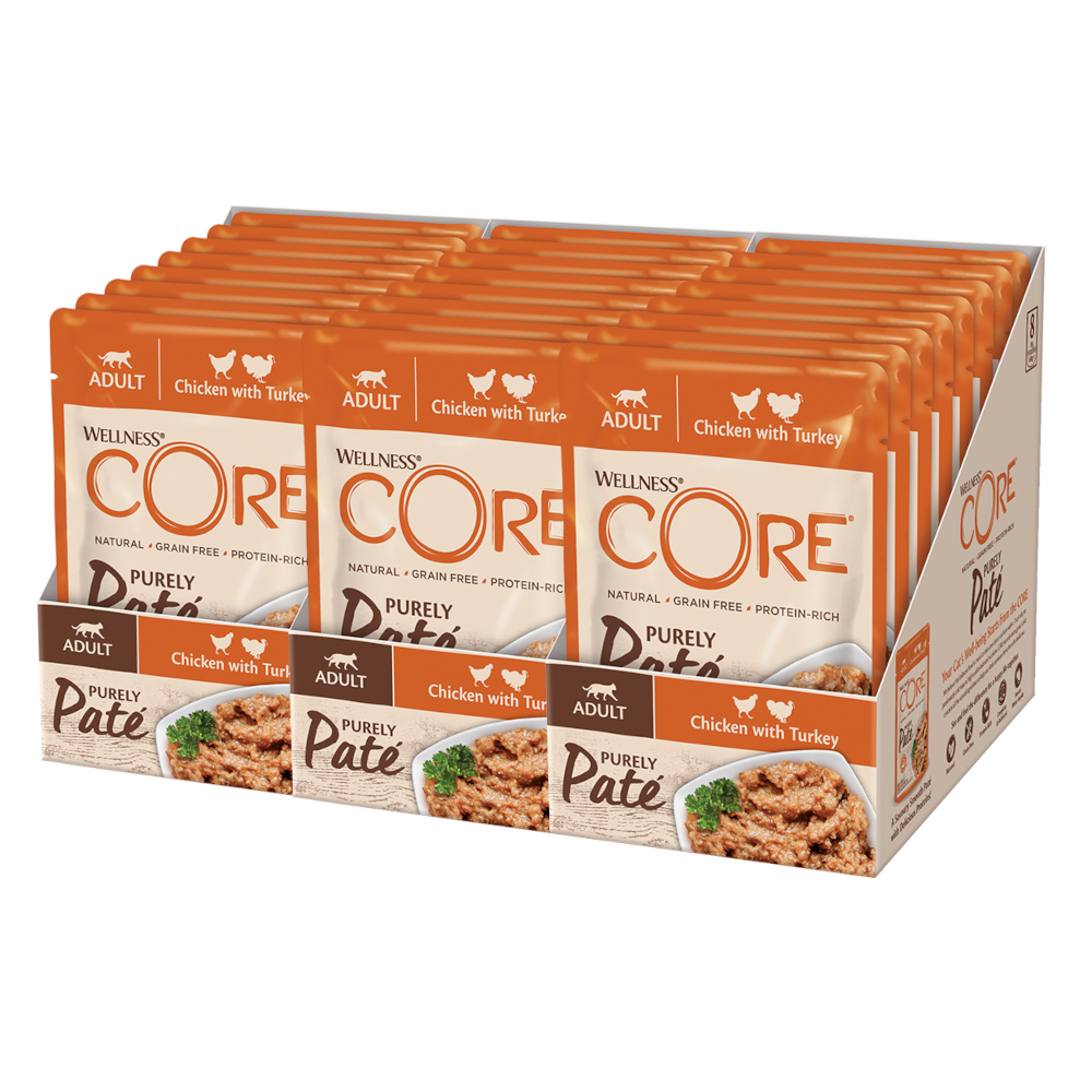 Sparpaket Wellness Core Cat Adult Purely Paté 48 x 85 g - Huhn & Pute Sparpaket Wellness Core Cat Adult Purely Paté 48 x 85 g - Huhn & Pute von Wellness Core