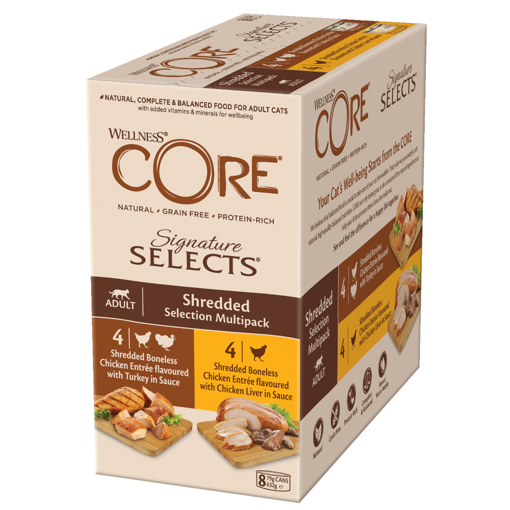 Sparpaket Wellness Core Cat Signature Selects 16 x 79 g - Auswahl in Streifen Sparpaket Wellness Core Cat Signature Selects 16 x 79 g - Auswahl in Streifen von Wellness Core