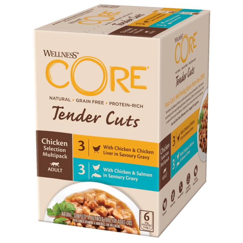 Sparpaket Wellness Core Tender Cuts 12 x 85 g - Huhn-Auswahl von Wellness Core