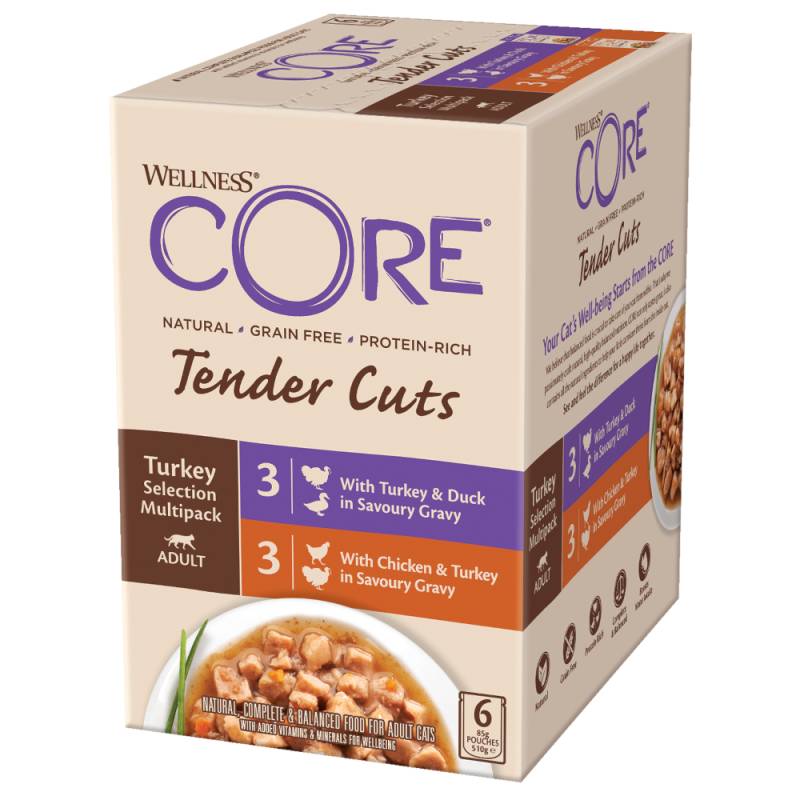 Sparpaket Wellness Core Tender Cuts 12 x 85 g - Truthahn-Auswahl von Wellness Core