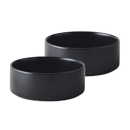 Welloyed Keramik-Set mit 2 Futternäpfen und Katzennäpfen – klassischer Futter- und Wassernapf für Kätzchen, Katzen und Spielzeugrassen, gewichteter Hundenapf, lebensmittelechter Futternapf Welloyed Keramik-Set mit 2 Futternäpfen und Katzennäpfen – klassischer Futter- und Wassernapf für Kätzchen, Katzen und Spielzeugrassen, gewichteter Hundenapf, lebensmittelechter Futternapf von Welloyed