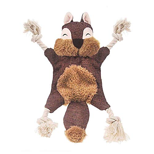 Welltobuy Quietschendes Plüsch-Hundespielzeug, das zerknittertes Ton-Fox-geformtes Spielzeug-Papierseil für Hundekatzen klingt von Welltobuy